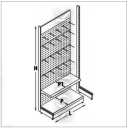 Wall Unit Shelf with Perforated Back Pannel SG Group Equipment for shops and stores