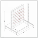 Island Unit with perforated Back Pannel